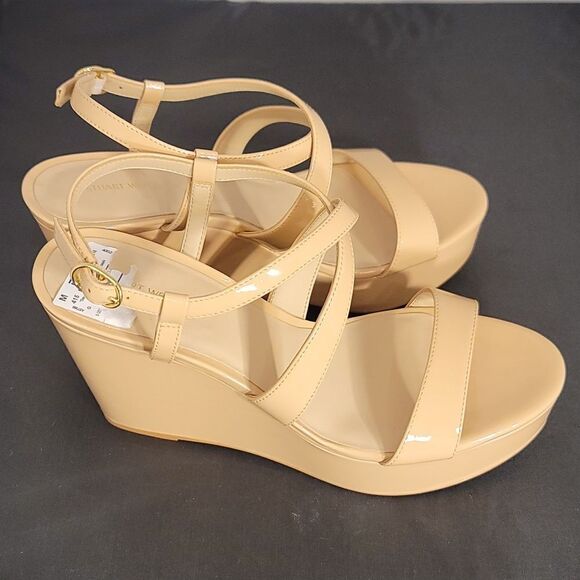BRAND NEW STUART WEITZMAN WOMEN'S NATURAL AVE 75 WEDGE SANDAL - Picture 13 of 16